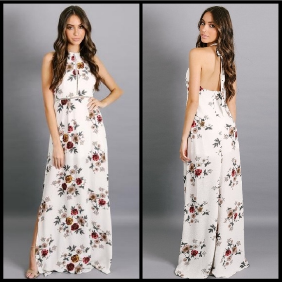 flower halter dress